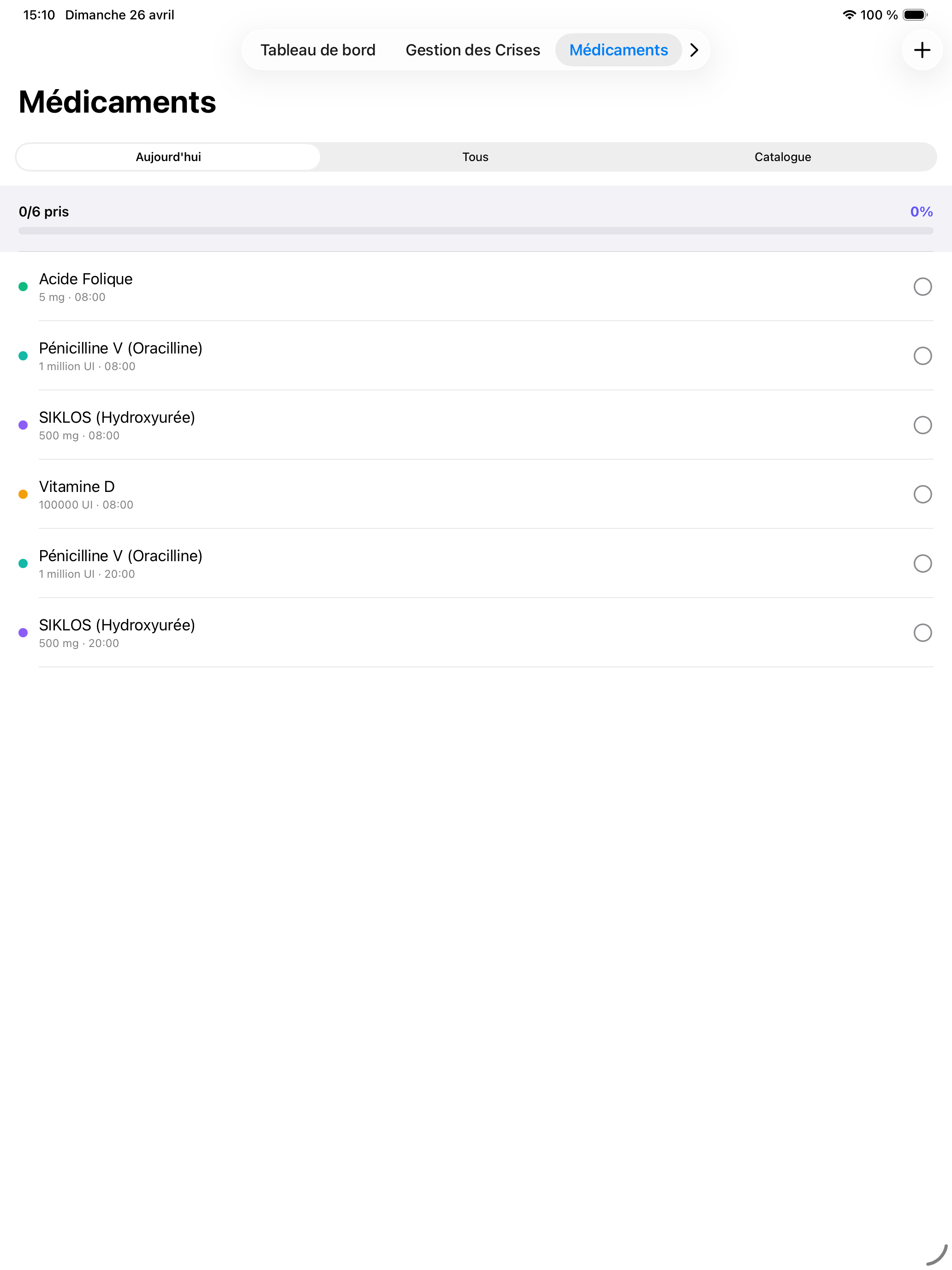 Suivi des médicaments