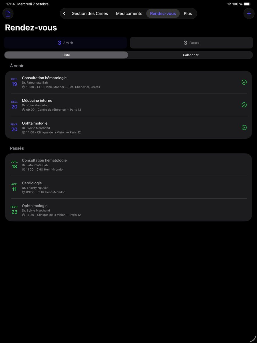 Rendez-vous — DrepaPulse sur iPad