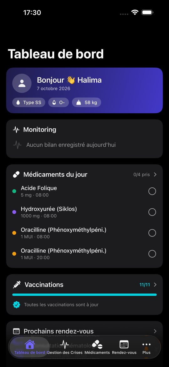 Tableau de bord — DrepaPulse sur iPhone