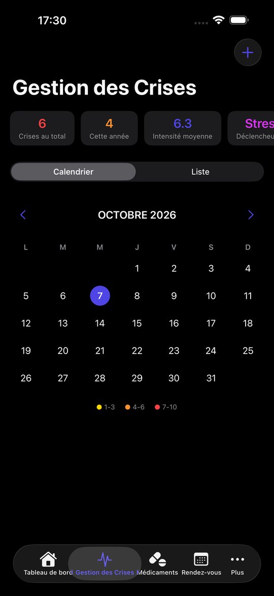 Gestion des crises — DrepaPulse sur iPhone