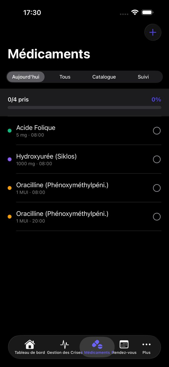 Médicaments — DrepaPulse sur iPhone