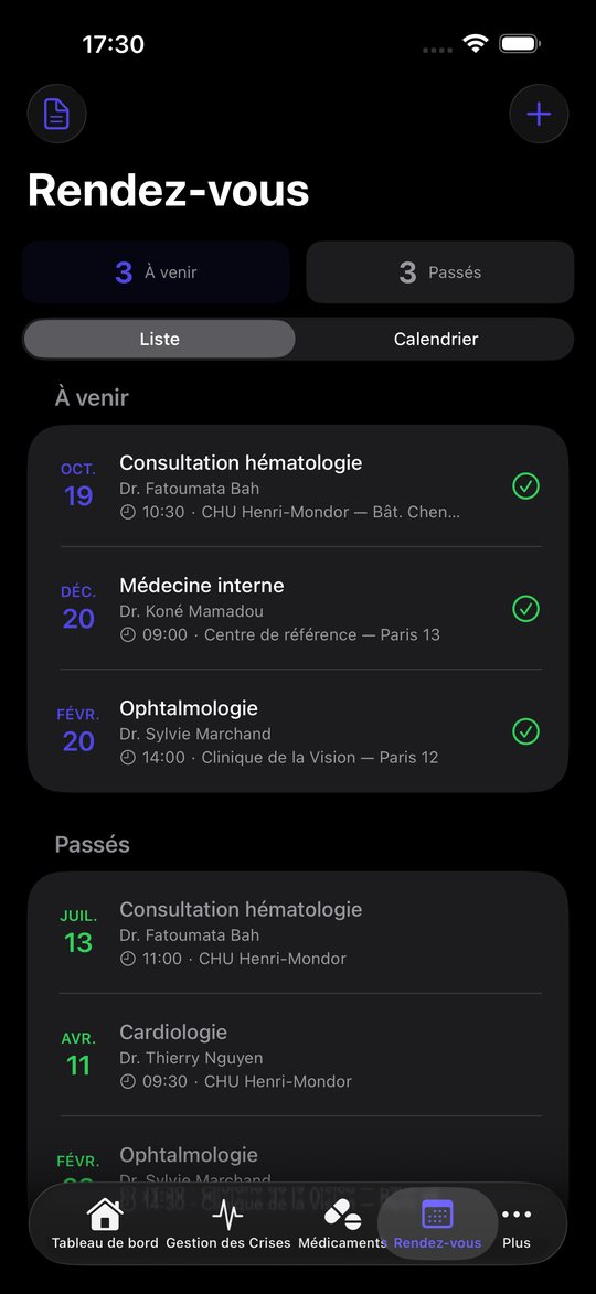 Rendez-vous — DrepaPulse sur iPhone
