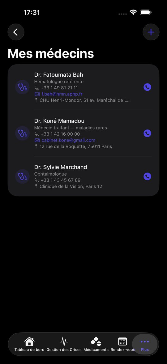 Mes médecins — DrepaPulse sur iPhone