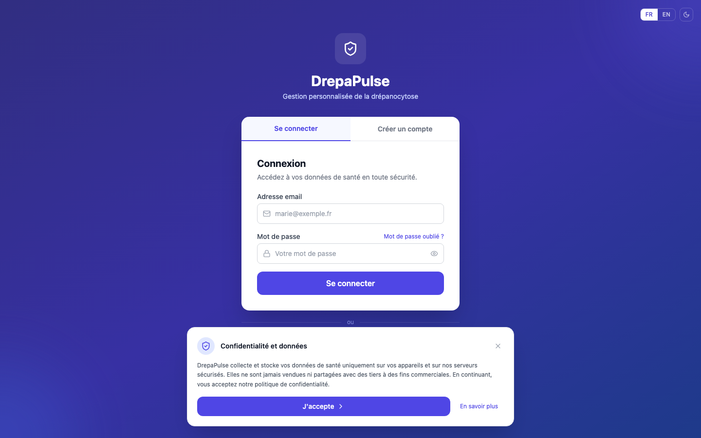 Interface web DrepaPulse